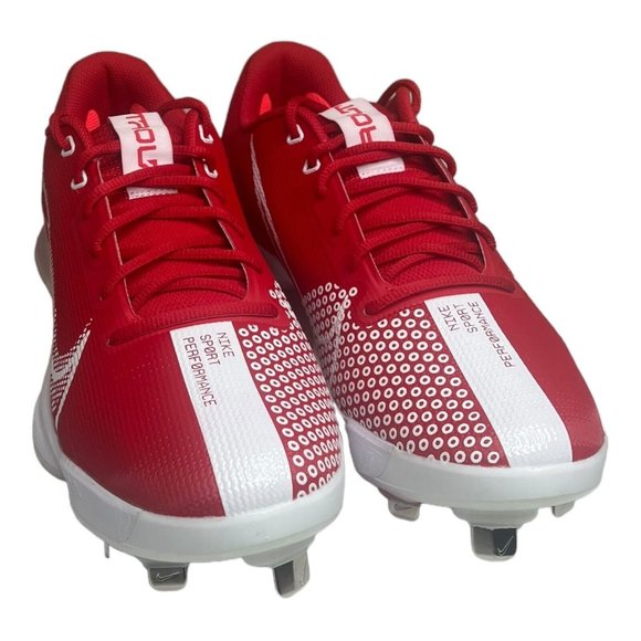 Nike Force Zoom Trout 7 Pro Men Metal Baseball Cleats Red White Sz 11 CQ7224-602 - Picture 2 of 9
